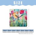 thumbnail image 2 of 10 Inch Wall Clock Battery Operated Silent Clock Decorative for Office, Kitchen, Outdoor, Living Room，Glass Painting Pink Tulips Creative, 2 of 4