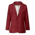 thumbnail image 2 of PENGXIANG Blazers Décontractés pour Femmes Ouvert devant Manches Longues Col à Revers Vestes de Travail Bureau avec Poche, 2 of 4
