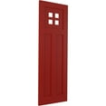 thumbnail image 2 of Ekena Millwork 12"W x 30"H True Fit PVC San Antonio Mission Style Fixed Mount Shutters, Fire Red (Per Pair - Hardware Not Included), 2 of 7