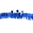 thumbnail image 2 of GFHFHITJ Christmas Tinsel Garland,Shiny Metallic Foil Decorations for Parade Floats,Halloween,Christmas Tree,New Year Parties,Birthday Party,Indoor And Outdoor Disco Party Supplie(2M,Blue), 2 of 6