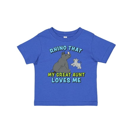 

Inktastic Rhino That My Great Aunt Loves Me with Cute Rhinos Gift Baby Boy or Baby Girl T-Shirt