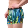 thumbnail image 2 of Balery Bright Paper Cactus Scene Calzoncillos bóxer para hombre, ropa interior de algodón suave y transpirable con cinturilla de nailon-X-Large, 2 of 5