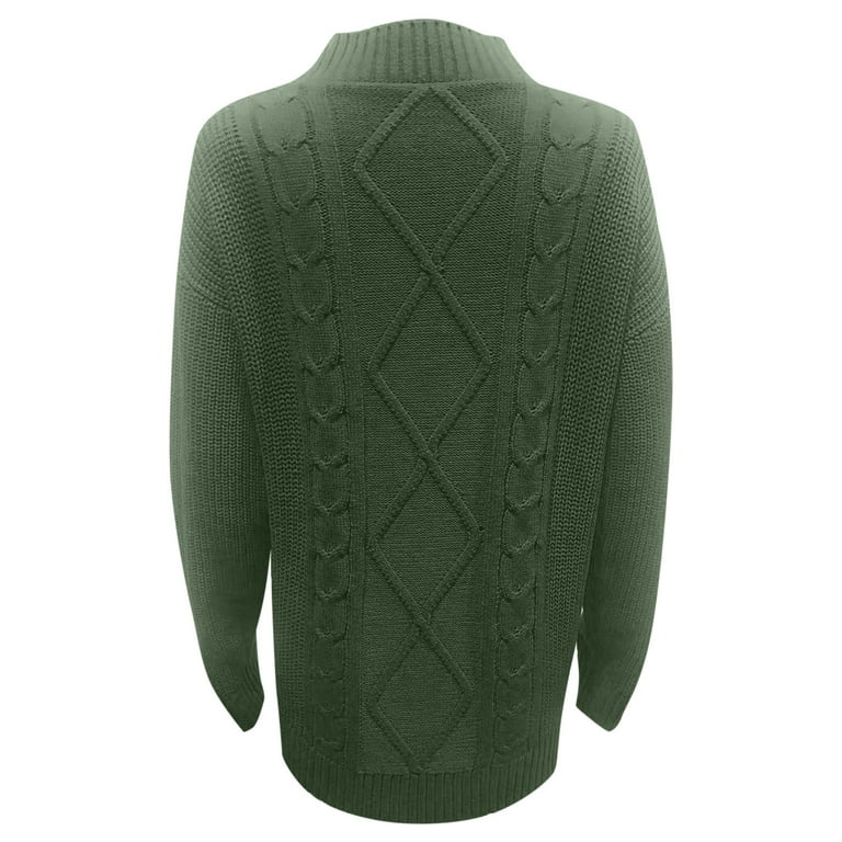 Solid Color High Neck Collar Twist Short Sweaters Solid Color High Neck Collar Twist Short Sweaters