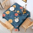 thumbnail image 2 of Pioneer Flower Floral Print Pattern Square Tablecloth,Waterproof Square Table Cover,Wipeable Spillproof Washable Table Cover for Home Kitchen Party Decor 52"x52"(132x132cm), 2 of 6