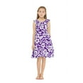 thumbnail image 5 of Matching Hawaiian Luau Father Daughter Shirt Dress, 53_86, Classic Vintage Hibiscus Purple, Girl, Size 10 Years, 5 of 5