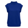thumbnail image 5 of cocolona Womens Short Sleeve Sweatshirt Crew Neck Solid Color Casual Loose Pullover Tops with Pockets, 5 of 6