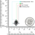 thumbnail image 4 of Petite Dainty Statement Fashion Pear Black Onyx Ring Band 925 Sterling Silver Size 9, 4 of 5