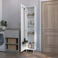 thumbnail image 5 of FM FURNITURE Clarno Tall Storage Cabinet, Single Door with Broom Hangers, 5 of 6