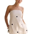 thumbnail image 2 of Women’s Polka Dot Tube Top and Wide Leg Pants 2 Piece Casual Outfit Set, 2 of 7