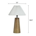 thumbnail image 3 of Better Homes & Gardens Wood Grain Finish Table Lamp with Pleated Shade, 3 of 10