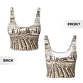 thumbnail image 5 of Kdxio Vineyard Landscape 1 Print Workout Crop Tank Top for Women Racerback Yoga Tank Tops Athletic Sports Shirts Exercise Undershirts, 5 of 9