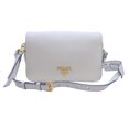 thumbnail image 3 of New Prada Flap Vitello Phenix Ivory Leather Cross Body Bag 1BD163, 3 of 5