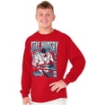 thumbnail image 3 of Street Fighter Ryu Stay Hungry Men's Long Sleeve Tee T Shirt Brisco Brands S, 3 of 6