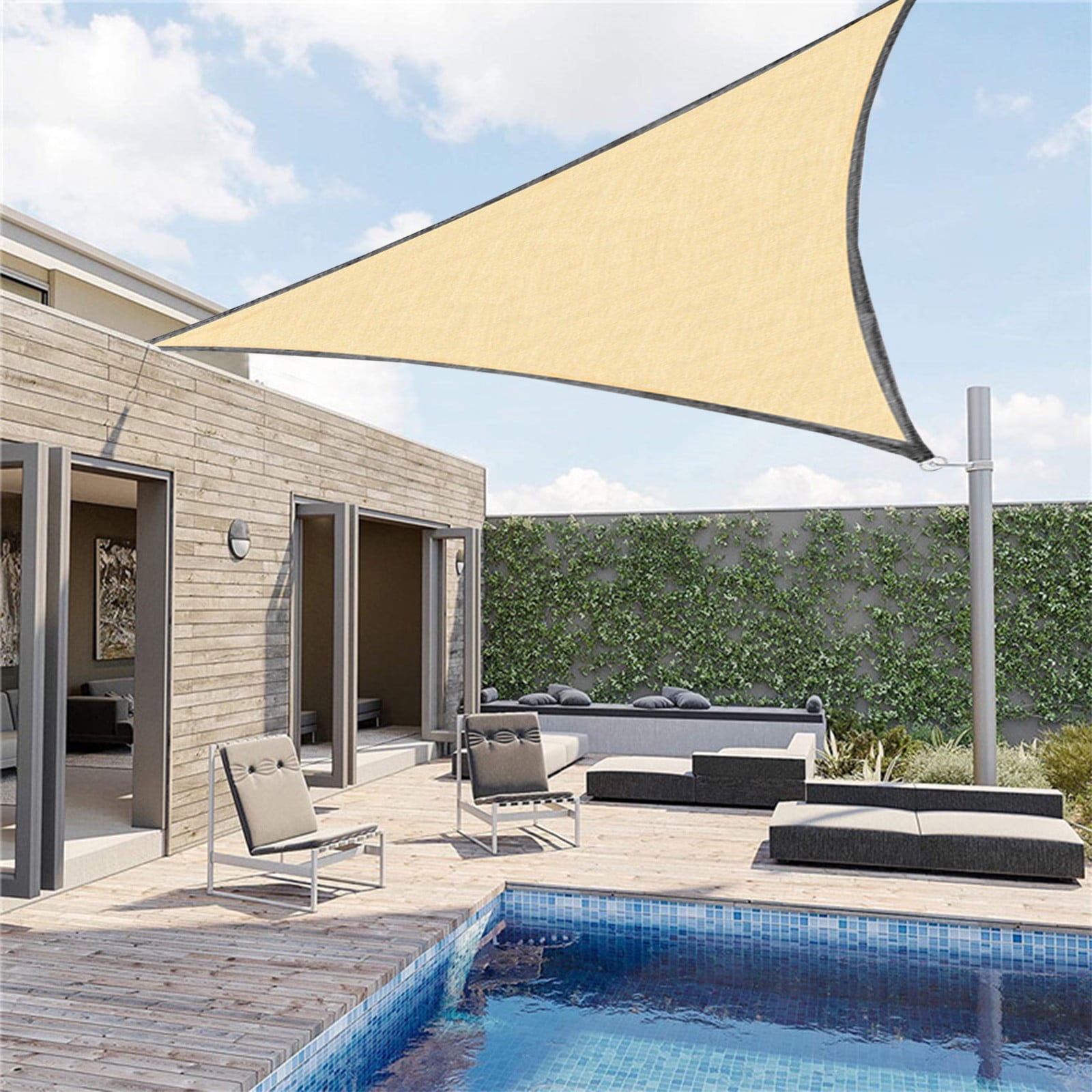 Shldybc 118x118x118 Inch Triangles Sun Shade Sails Canopy UV Block