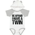 thumbnail image 3 of Inktastic Be Afraid I Have a Twin Boys or Girls Baby Bodysuit, 3 of 5