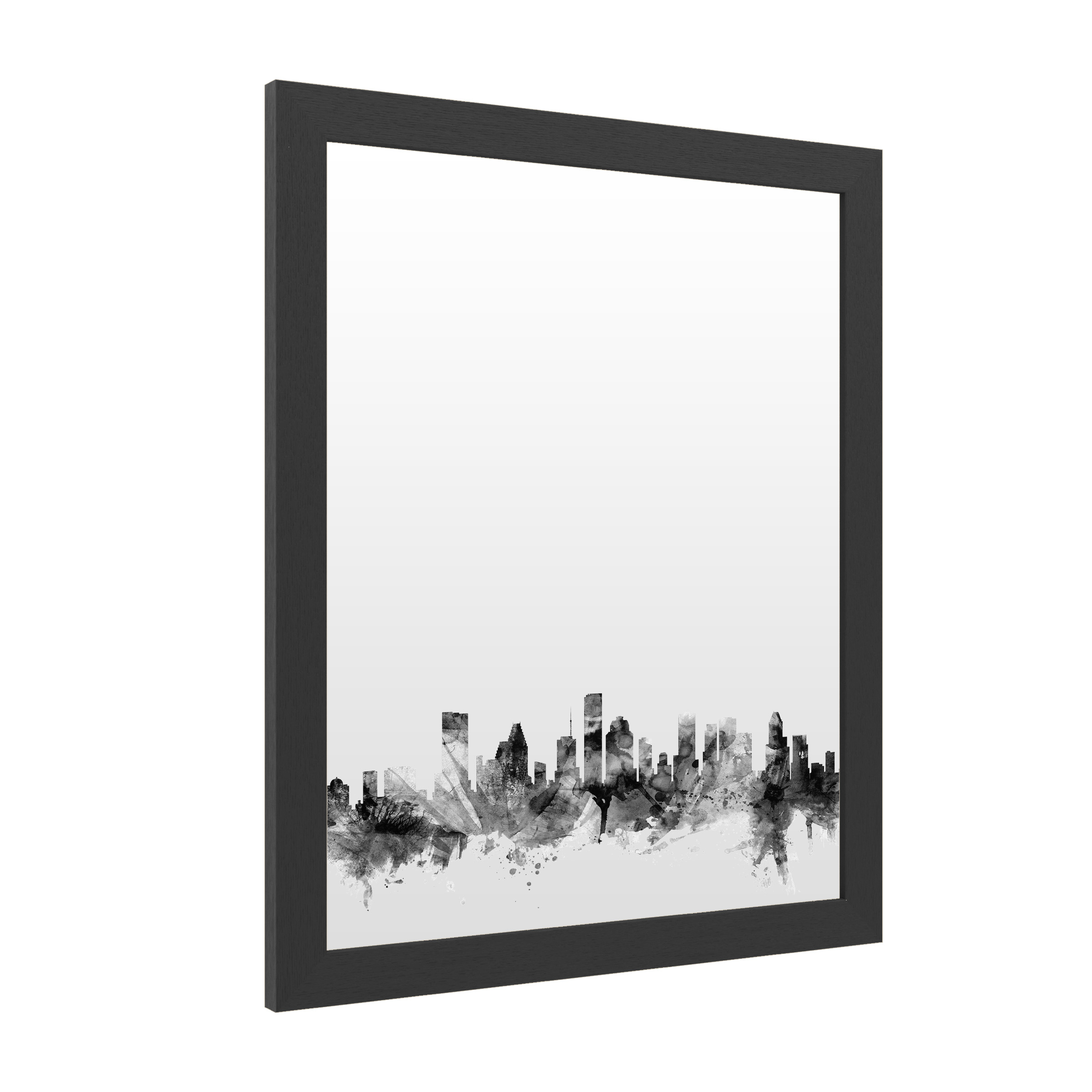 Trademark Fine Art 'Houston Texas Skyline B&W' Markerboard by Michael Tompsett