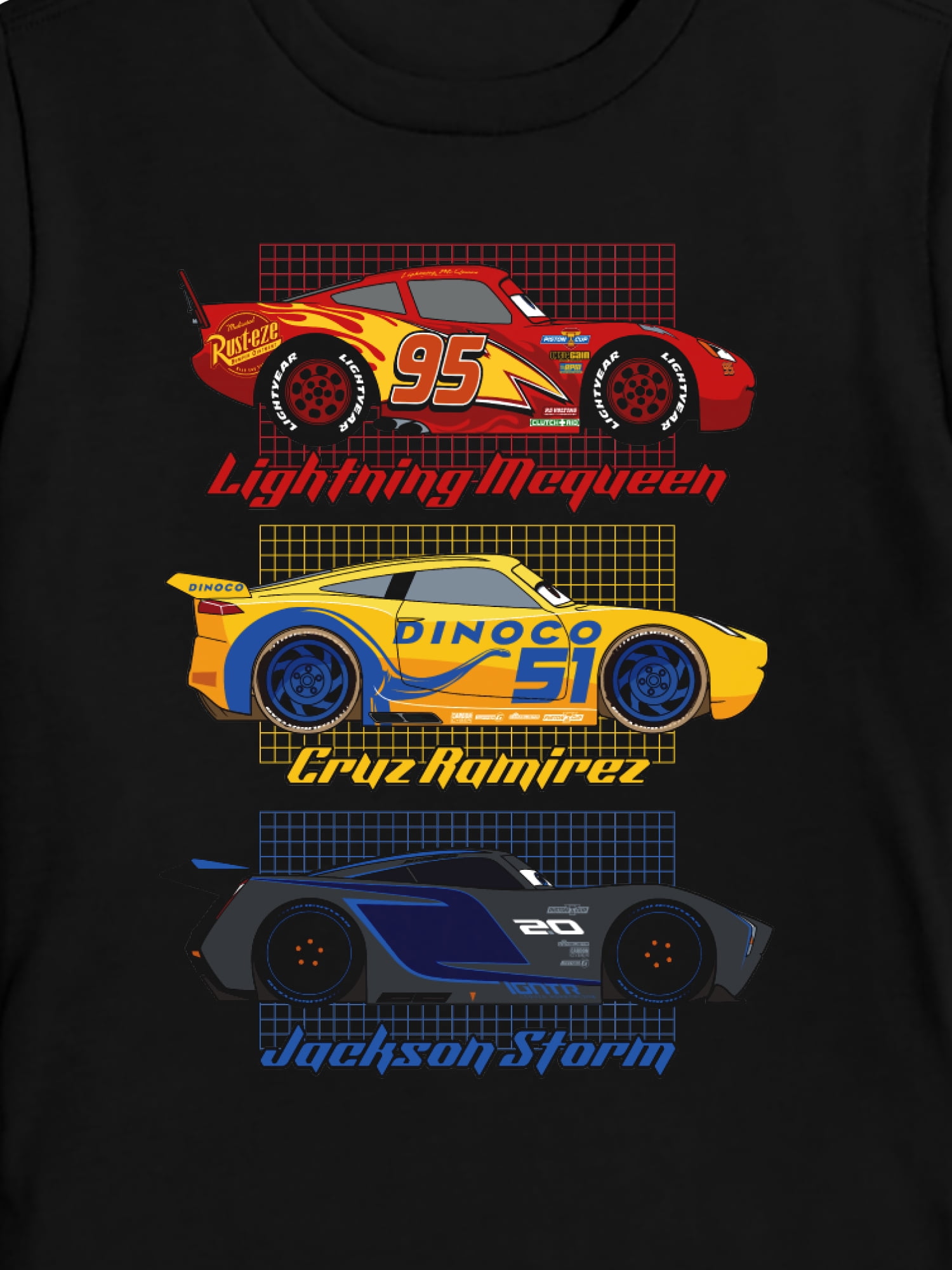 Cars 3, Boys' & Big Boys' Graphic T-Shirt, Racing Trio, Sizes 4-18