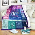 thumbnail image 2 of 16th Birthday Gifts for Girls 16 Year Old Birthday Gifts 16 Year Blanket Gifts 16th Funny Gift Idea 16th Birthday Gift Ideas Gifts for 16 Year Old Female Women Girl Bestie Sister (16th, 50"x60"), 2 of 5