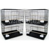 YML 4x2474BLK Lot of 4- .5 in. bar spacing small breeding cages in Black.