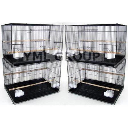 YML Lot of 4  .5 in. bar spacing small breeding cages in Black.