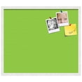 thumbnail image 2 of PinPix ArtToFrames 26x22 Custom Cork Bulletin Board Green Chevron   Poster Board Has a Fabric Style Canvas Finish, Framed in Satin White Frame (PinPix-518), 2 of 5