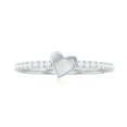thumbnail image 4 of Rosec Jewels Natural Diamond Heart Promise Ring for Women - Commitment Ring - HI-SI Quality - Ready to Gift for Valentines, 14K White Gold, US 11.00, 4 of 9