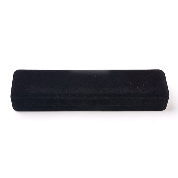 10 pc Velvet Necklace Boxes Jewelry Boxes Rectangle Black 21.8x5x3cm