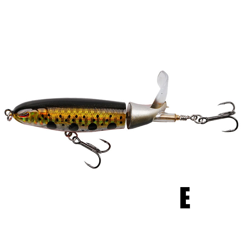Topwater Floating Fishing Lures Rotating Tail 10 Colors for Bass 