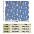 thumbnail image 3 of DouZhe Ultra-Soft Micro Fleece Lightweight Flannel Bed Blanket, Blue Sea Fish Print Cozy Warm Throw Blankets, 50"x40", 3 of 7