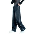 thumbnail image 1 of Winter Girls' Wide-Leg Jeans with Fleece Lining, Medium and Large Sizes, 1 of 9