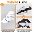 thumbnail image 6 of 6 Tiers Dog Stairs for High Bed, 30 Inch Height 6 Steps Soft Foam Spliced Dog Steps for Bed, Non-Slip Sturdy Pet Stairs, Ramp for Small, Older Pets, 6 of 8