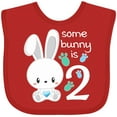 thumbnail image 3 of Inktastic Somebunny is Two-Second birthday bunny Boys or Girls Baby Bib, 3 of 4
