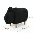 thumbnail image 2 of Noble House Angelique Fabric Kids Bunny Ottoman Stool, Black, 2 of 10