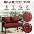 thumbnail image 4 of Kimunuk Outdoor Loveseat Cushion Set, 46" x 26" x 5" Waterproof Patio Furniture Cushions for Couch Bench Swing, Burgundy, 4 of 6