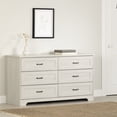 thumbnail image 2 of South Shore Prairie, Farmhouse 6-Drawer Double Dresser, Winter Oak, 2 of 10
