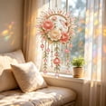 thumbnail image 6 of Crystal Dream Catcher, Boho Moon Sun Dream Catchers for Adults, Handmade Crystal Dreamcatcher Wall Hanging, Bedroom Living Room Window Garden Decor (Pink-C), 6 of 7