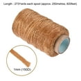 thumbnail image 2 of Uxcell Leather Sewing Thread 273 Yards 150D/1mm Waxed Cord Khaki, 2 of 5