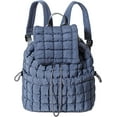 thumbnail image 1 of LHSHID Quilted Backpack for Women Lightweight Puffer Drawstring Padding Hiker Back Pack Travel Backpack College Gym Bag, 1 of 7