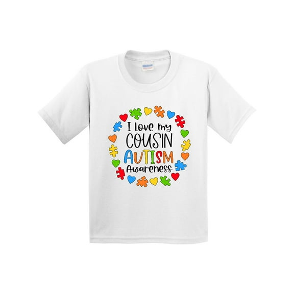 Inktastic I Love My Cousin Autism Awareness Youth T-Shirt