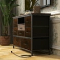 thumbnail image 2 of Tv Stands for Living Room,8-Drawer Storage Cabinet TV Cabinet for 55-Inch TV Entertainment Center with Adjustable LED Lights, with Electrical Outlets and Cords, 2 of 5