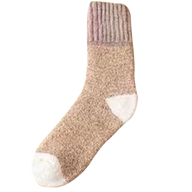HAiming Chaussettes Mi-Mollet pour Femmes et Hommes, Thermiques, Douces, Chaudes, Extensibles, Chaussettes de Mode d'Hiver pour la Randonnée et la Course