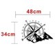 thumbnail image 3 of 48*34cm Off-road Compass Car Sticker Rose Navigate Vinyl Sticker Decal Car Truck Auto Laptop Car Door And Hood, 3 of 5