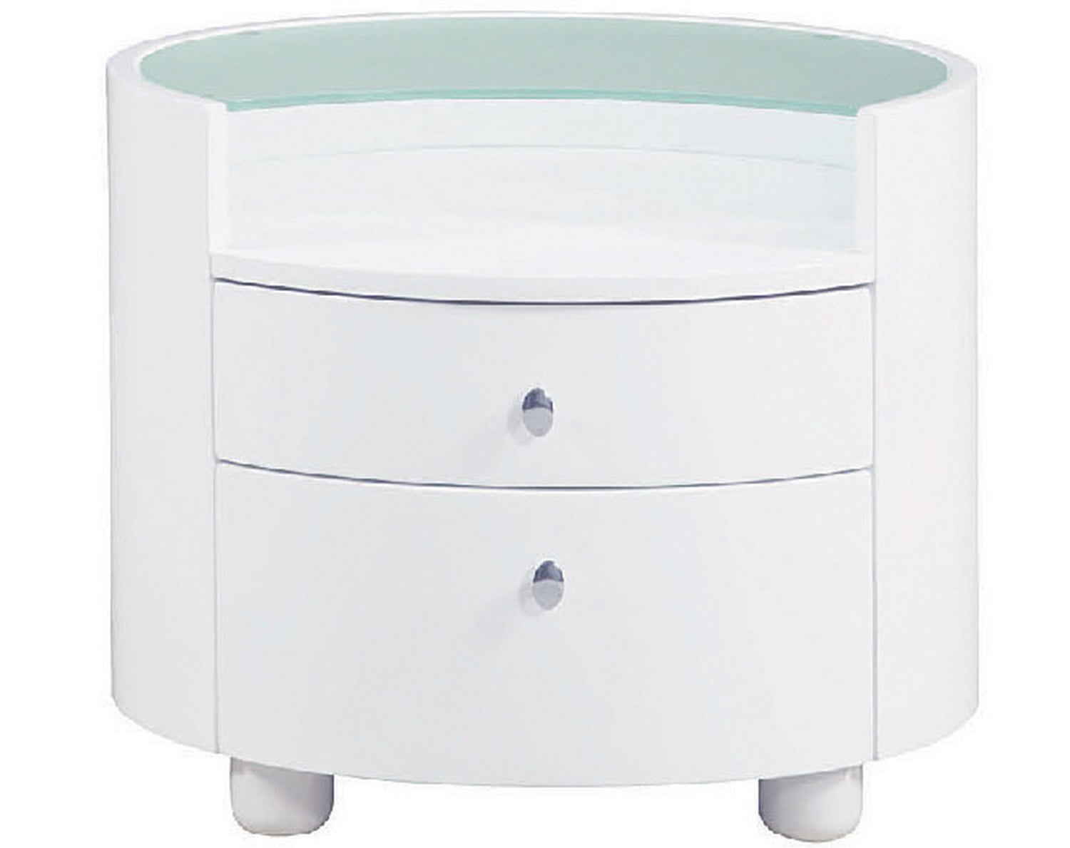 20" Sophisticated White High Gloss Nightstand - Walmart.com