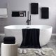 thumbnail image 4 of Juego de toallas de baño HOMEXCEL de microfibra para baño, 8 piezas, color negro, 4 of 7