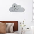 thumbnail image 4 of Visland Hanging Clock Delicate Removable Cloud-shaped Cartoon Kids Room Wooden Wall Clock for Daily Use, 4 of 8