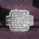 thumbnail image 2 of 2pc Anillos de Promesa de Plata Delicado Diseño Nudo Conjunto Anillo de Moda Luz Anillo de Alto Grado, 2 of 8