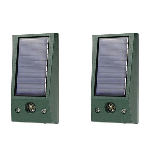 2X Repelente Ultrasónico de de Plagas para Animales Al Aire Libre con Luz Estroboscópica de Movimiento