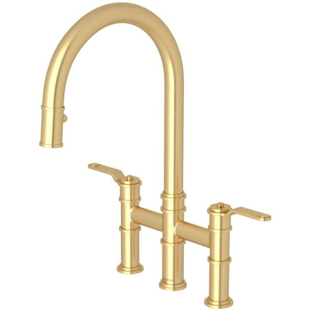 Perrin And Rowe U.4549Ht-2 Armstrong 1.8 GPM Widespread Bridge Pull Down Kitchen Faucet -