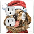 thumbnail image 1 of Metal Light Switch Plate Cover Cute Golden Retriever Santa Costume DOG049, 1 of 1