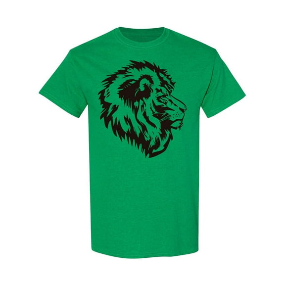 Lion Head Side View T-Shirt Men -Image by Shutterstock, Male Large